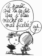 [Bohaterki pierwszego znanego komiksu Bretcher, "les Gnangnan"]